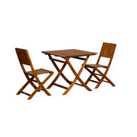 BALKONSET  3-teilig  - Akaziefarben, KONVENTIONELL, Holz - Siena Garden