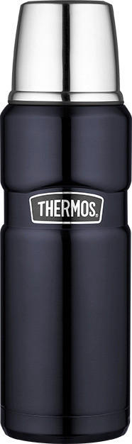 ISOLIERFLASCHE 0,47 L  - Dunkelblau, Basics, Metall (0,47l) - Thermos