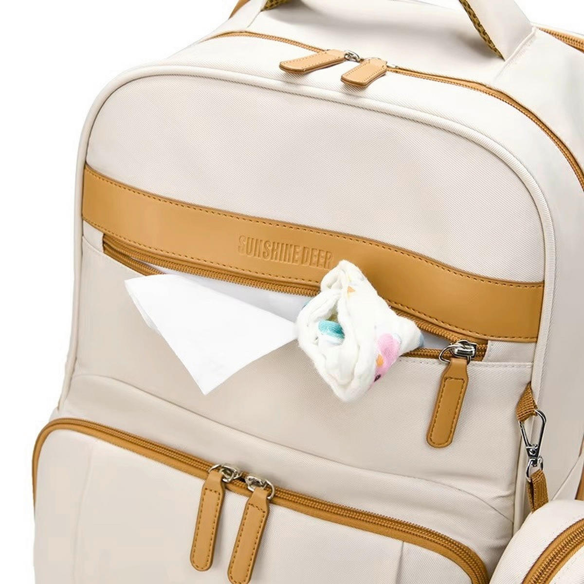 WICKELRUCKSACK  - Creme, Basics, Textil (30/40/21cm)