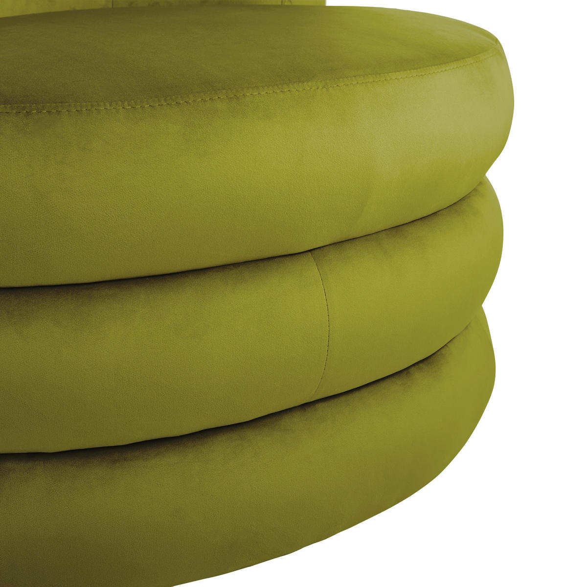 DESIGNSESSEL Flachgewebe Olivgrün    - Edelstahlfarben/Olivgrün, Trend, Textil/Metall (90/82/85cm) - Livetastic