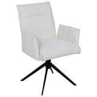 ARMLEHNSTUHL  in Eisen Chenille  - Creme/Schwarz, Design, Textil/Metall (57/89/67cm) - Valdera