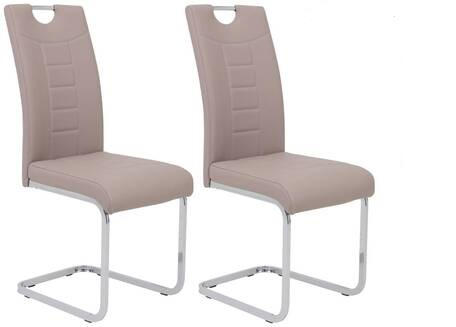 P & B Schwingstuhl-Set Cappuccino 44x104x57.5 cm