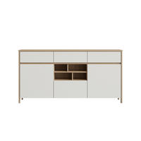 SIDEBOARD  164/85/39 cm 3 Schublade(n)  - Eichefarben/Weiß, Design, Holzwerkstoff (164/85/39cm) - MID.YOU