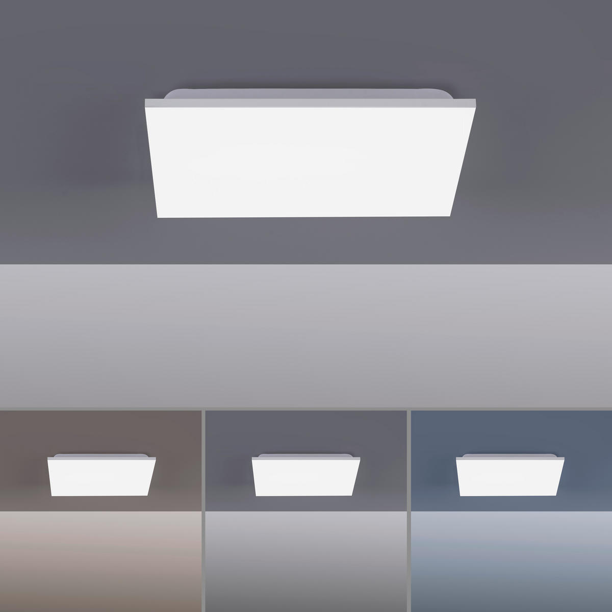 LED-DECKENLEUCHTE 44,5/44,5/7,2 cm   - Basics, Kunststoff/Metall (44,5/44,5/7,2cm)