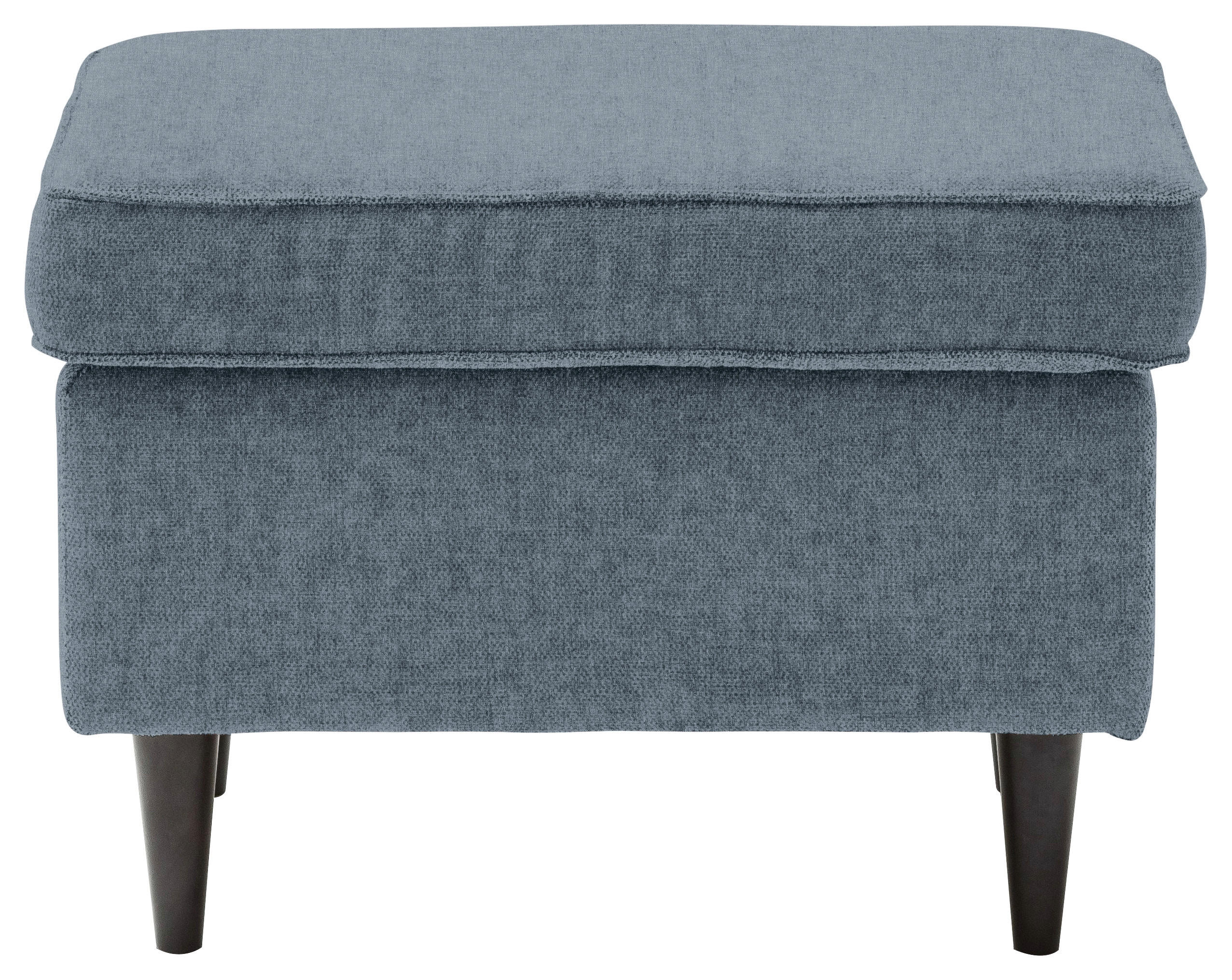 HOCKER in Textil Blau  - Blau/Schwarz, Basics, Holz/Textil (63/43/42cm) - MID.YOU