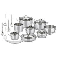 KOCHTOPFSET Prima Tavola 14-teilig  - Silberfarben, Basics, Metall (56/31/27,5cm) - ELO
