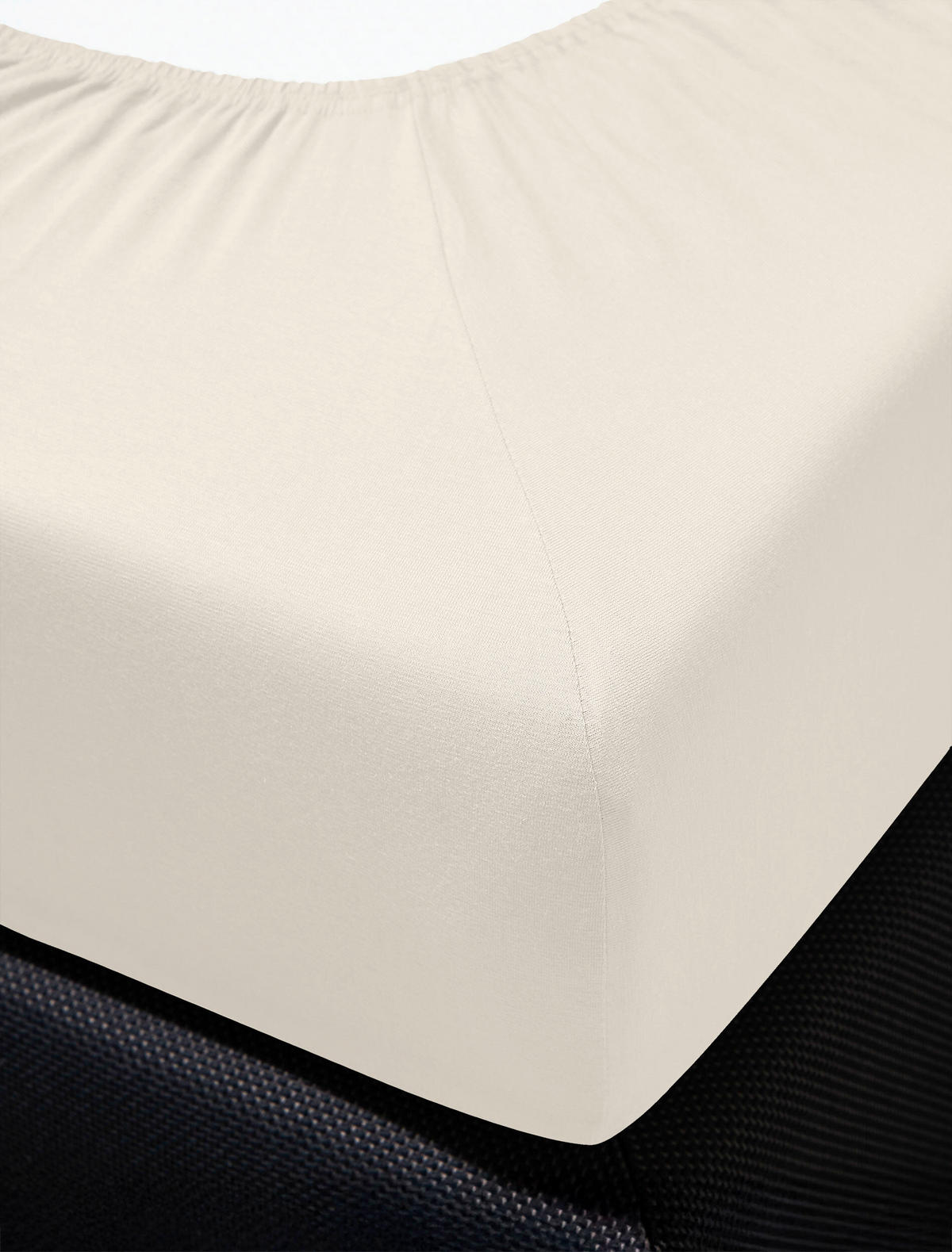 SPANNBETTTUCH Jersey  - Creme, Basics, Textil (90-100/200-220cm) - Irisette