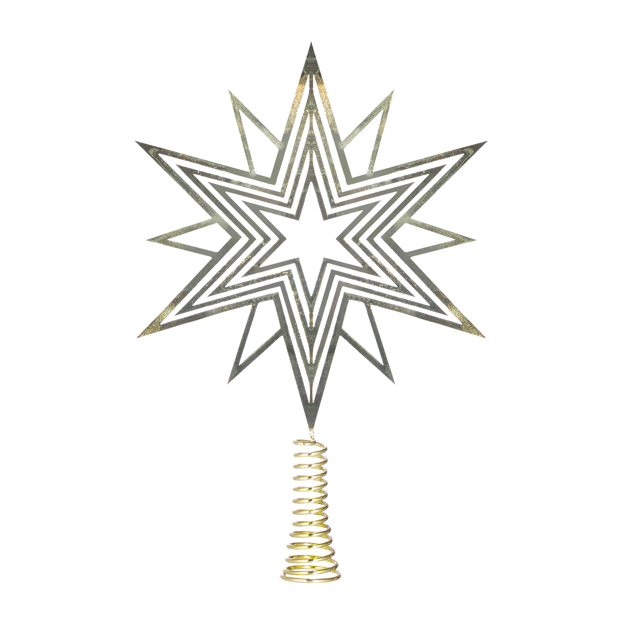 KARÁCSONYFACSÚCSDÍSZ - aranyszínű, Lifestyle, fém (15/23/3cm) - X-Mas