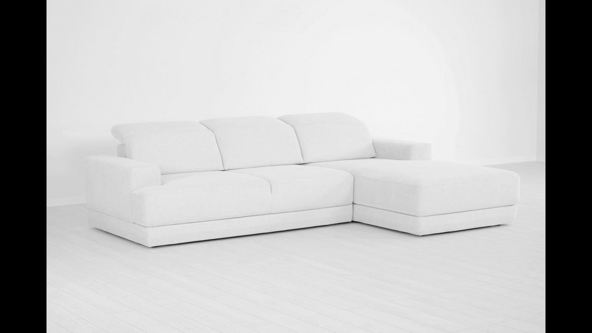 ECKSOFA in Webstoff Beige  - Beige/Schwarz, Design, Kunststoff/Textil (204/293cm) - MID.YOU