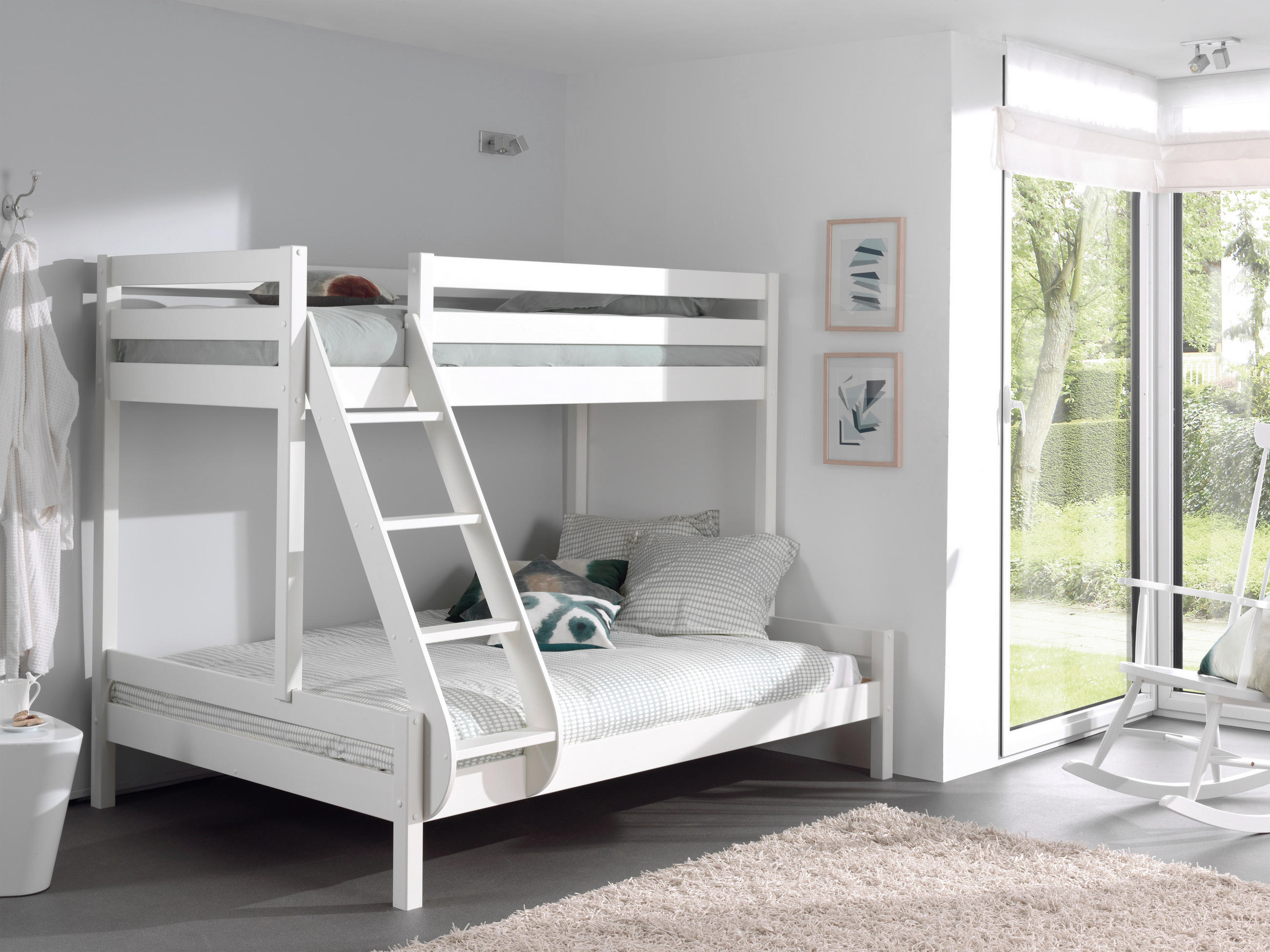 ETAGENBETT 90/140/200 cm Weiß  - Weiß, MODERN, Holz (90/140/200cm) - Vipack