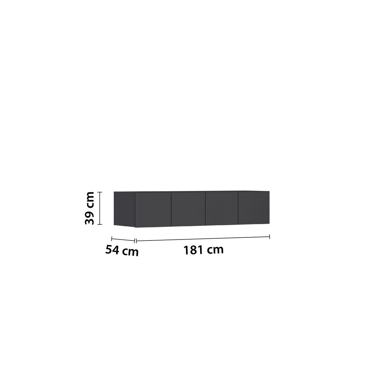 AUFSATZSCHRANK 181/39/54 cm  in  - Grau, KONVENTIONELL, Holzwerkstoff (181/39/54cm) - James Wood