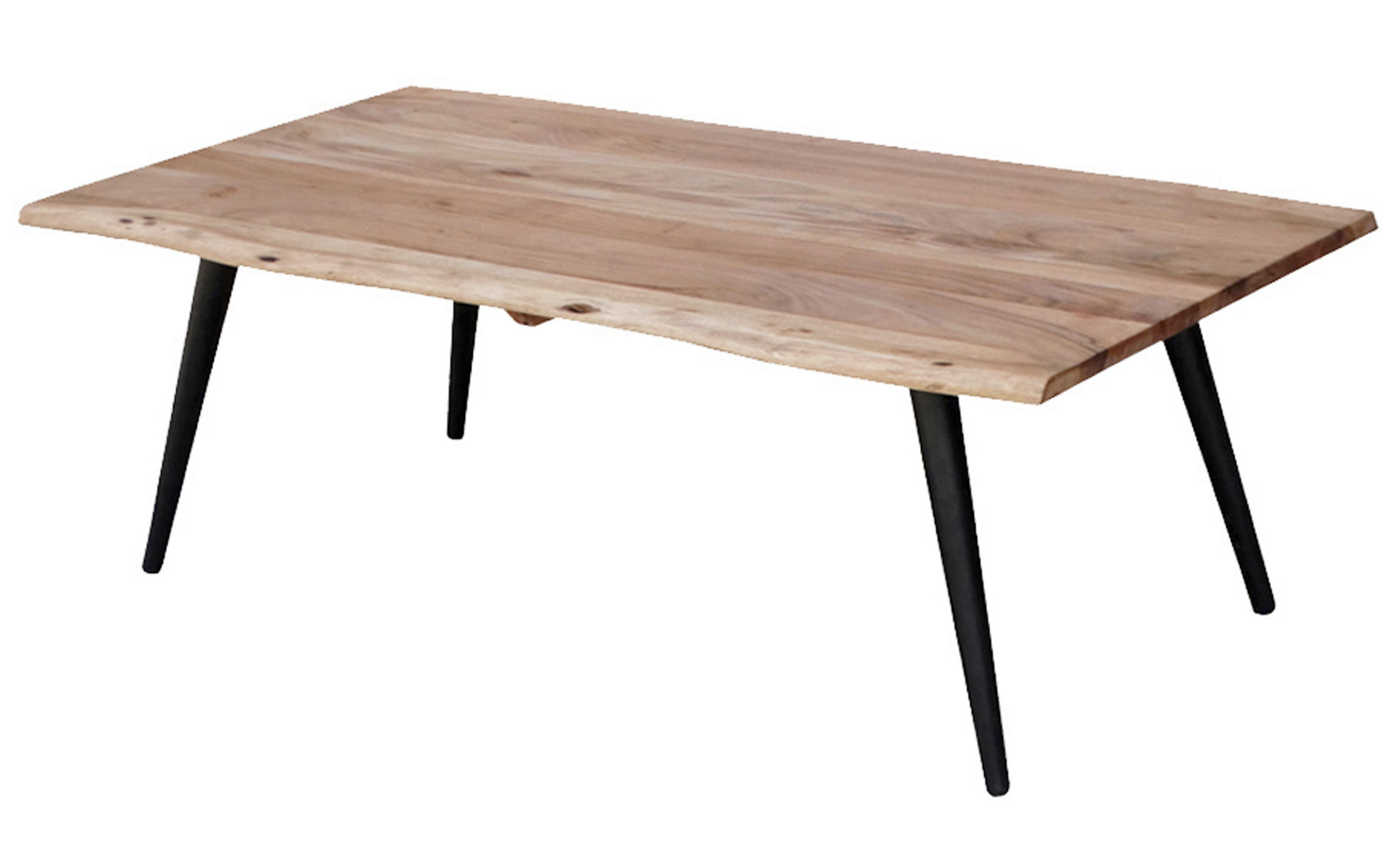 KLUB STOČIĆ 135/45/70 cm  crna, boja akacije  - boja akacije/crna, Dizajnerski, drvo/metal (135/45/70cm) - Ambia Home