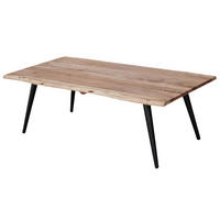 KLUB STOČIĆ 135/45/70 cm  crna, boja akacije  - boja akacije/crna, Dizajnerski, drvo/metal (135/45/70cm) - Ambia Home