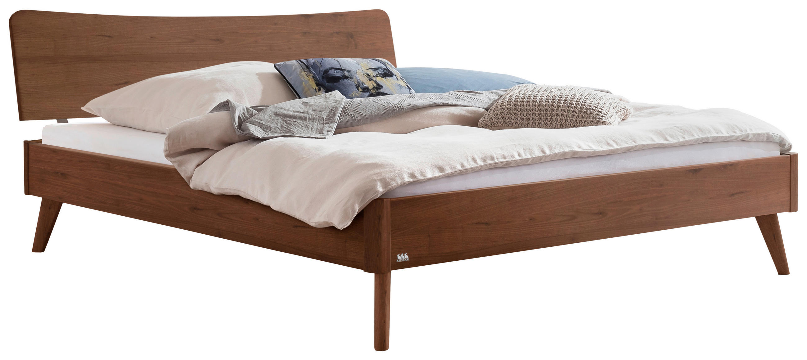 BETT 140/200 cm  in Nussbaumfarben  - Nussbaumfarben, Design, Holz (140/200cm) - Hasena