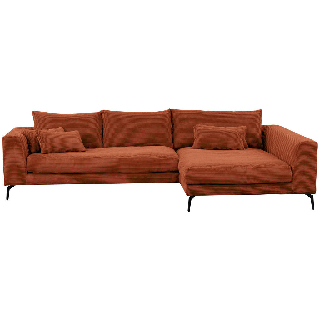Thumbnail - Livetastic Ecksofa, Kupfer, Textil, 3-Sitzer, Füllung: Schaumstoff,Silikon, Ottomane rechts, L-Form, 313x172 cm, Made in...