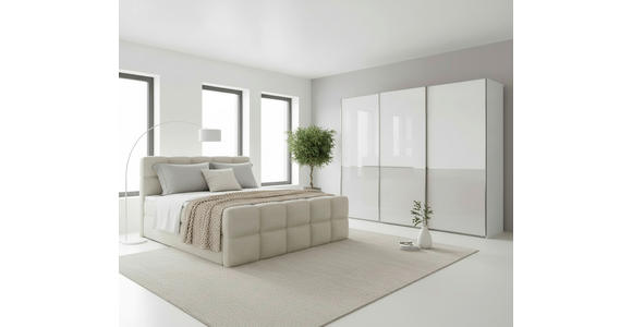 BOXBETT 140/200 cm  in Beige  - Beige/Schwarz, Design, Holzwerkstoff/Kunststoff (140/200cm) - Xora