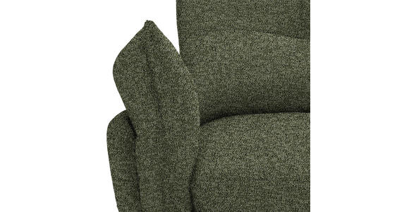 ECKSOFA in Bouclé Olivgrün  - Schwarz/Olivgrün, Design, Textil/Metall (250/220cm) - Xora