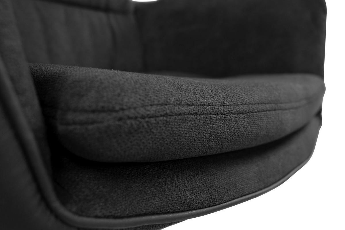 ARMLEHNSTUHL  in Stahl Lederlook, Mikrofaser  - Anthrazit/Schwarz, KONVENTIONELL, Holzwerkstoff/Textil (59/88/63cm) - MID.YOU
