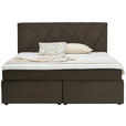 BOXSPRINGBETT 180/200 cm  in Braun  - Schwarz/Braun, Design, Kunststoff/Textil (180/200cm) - Xora