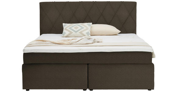 BOXSPRINGBETT 180/200 cm in Braun - Schwarz/Braun, Design, Kunststoff/Textil (180/200cm) - Xora