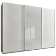 SCHWEBETÜRENSCHRANK  in Weiß  - Weiß, Design, Glas/Holzwerkstoff (270/210/65cm) - Carryhome