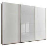 SCHWEBETÜRENSCHRANK  in Weiß  - Weiß, Design, Glas/Holzwerkstoff (270/210/65cm) - Carryhome