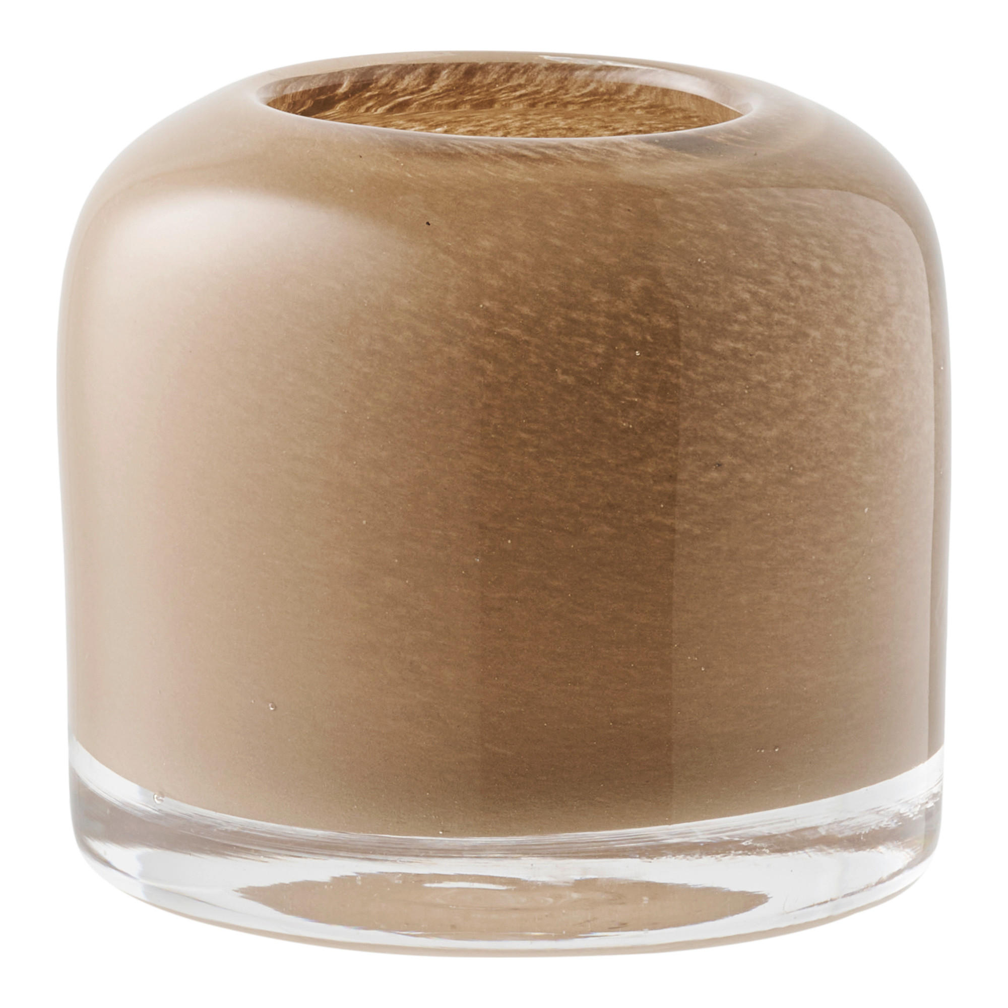LJUSSTAKE  - ljusbrun, Basics, glas (8/8/7,5cm)
