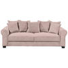 SCHLAFSOFA Cord Rosa  - Schwarz/Rosa, KONVENTIONELL, Kunststoff/Textil (250/95/125cm) - Hom`in