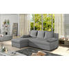 ECKSOFA in Webstoff Grau  - Schwarz/Grau, Design, Kunststoff/Textil (201/143cm) - MID.YOU