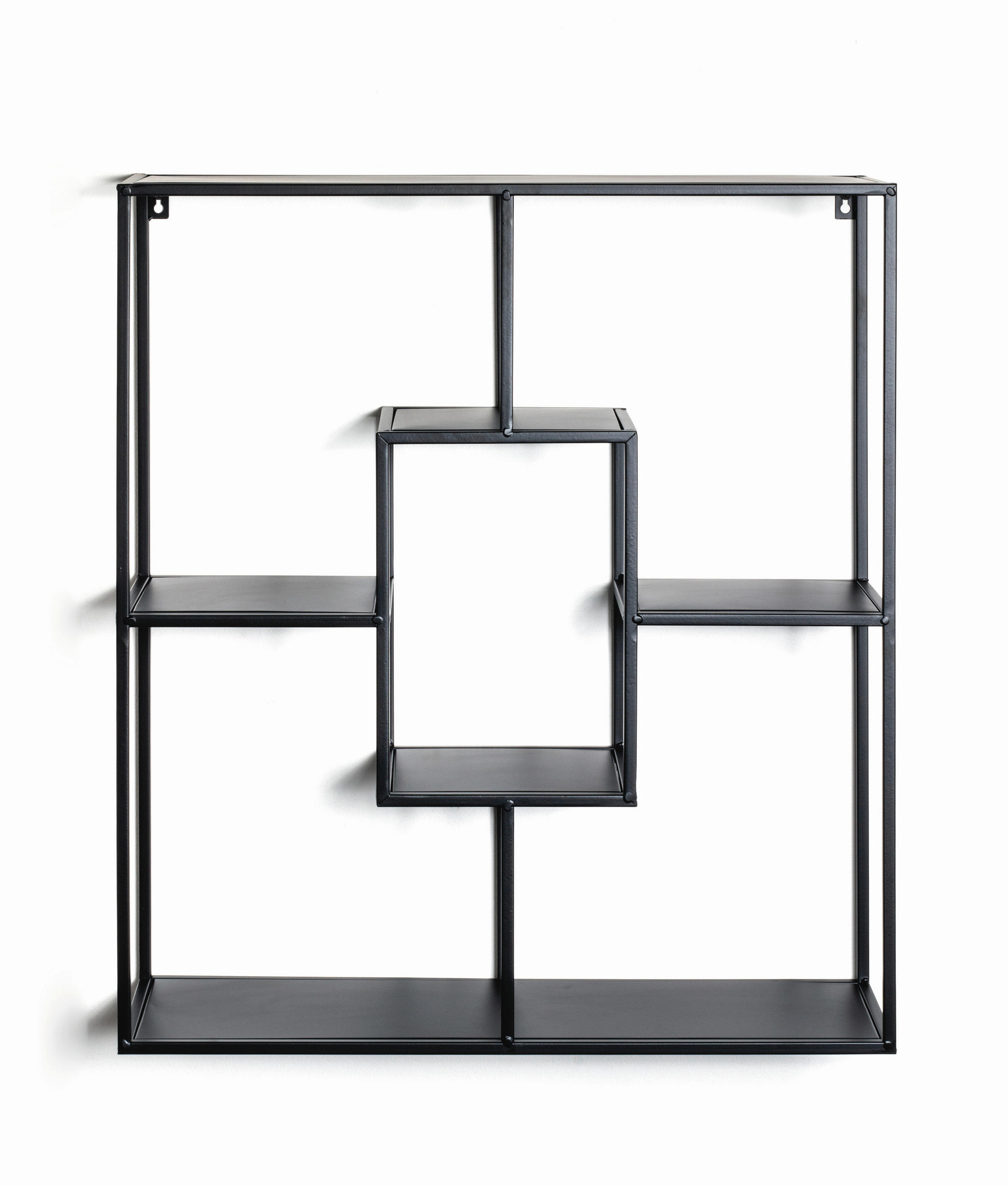 WANDREGAL Schwarz  - Schwarz, MODERN, Metall (60/70/18cm)