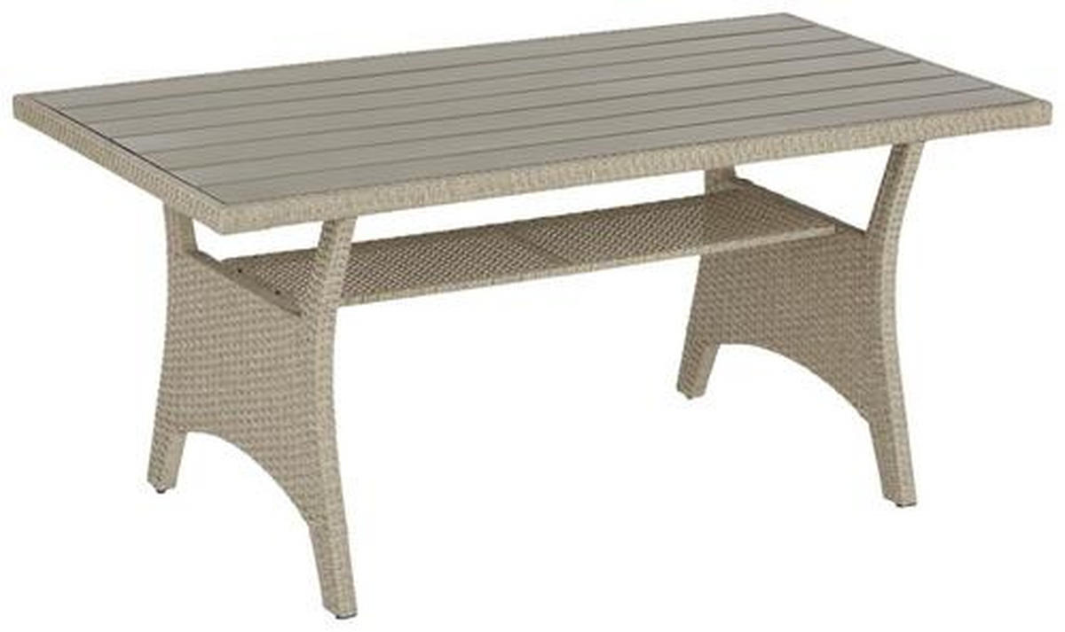 Loungegarnitur 6-tlg. Porto II 175/232 cm Stahl  - Hellgrau/Braun, MODERN, Kunststoff/Textil (175/232cm) - Luca Bessoni