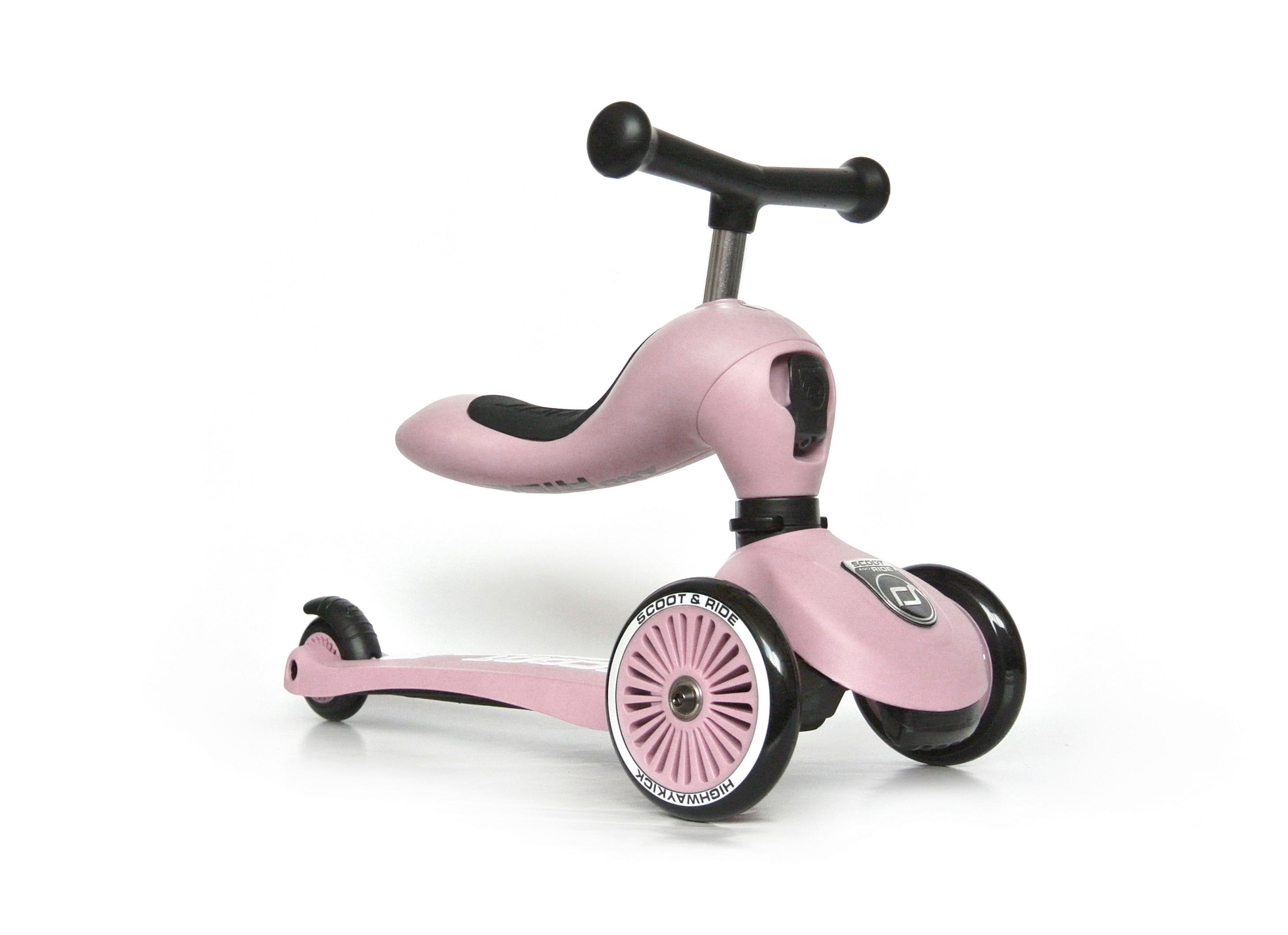 2IN1 - LAUFRAD/KINDERSCOOTER - Rosa, Trend, Kunststoff/Metall (24/37/55cm) - Scoot and Ride
