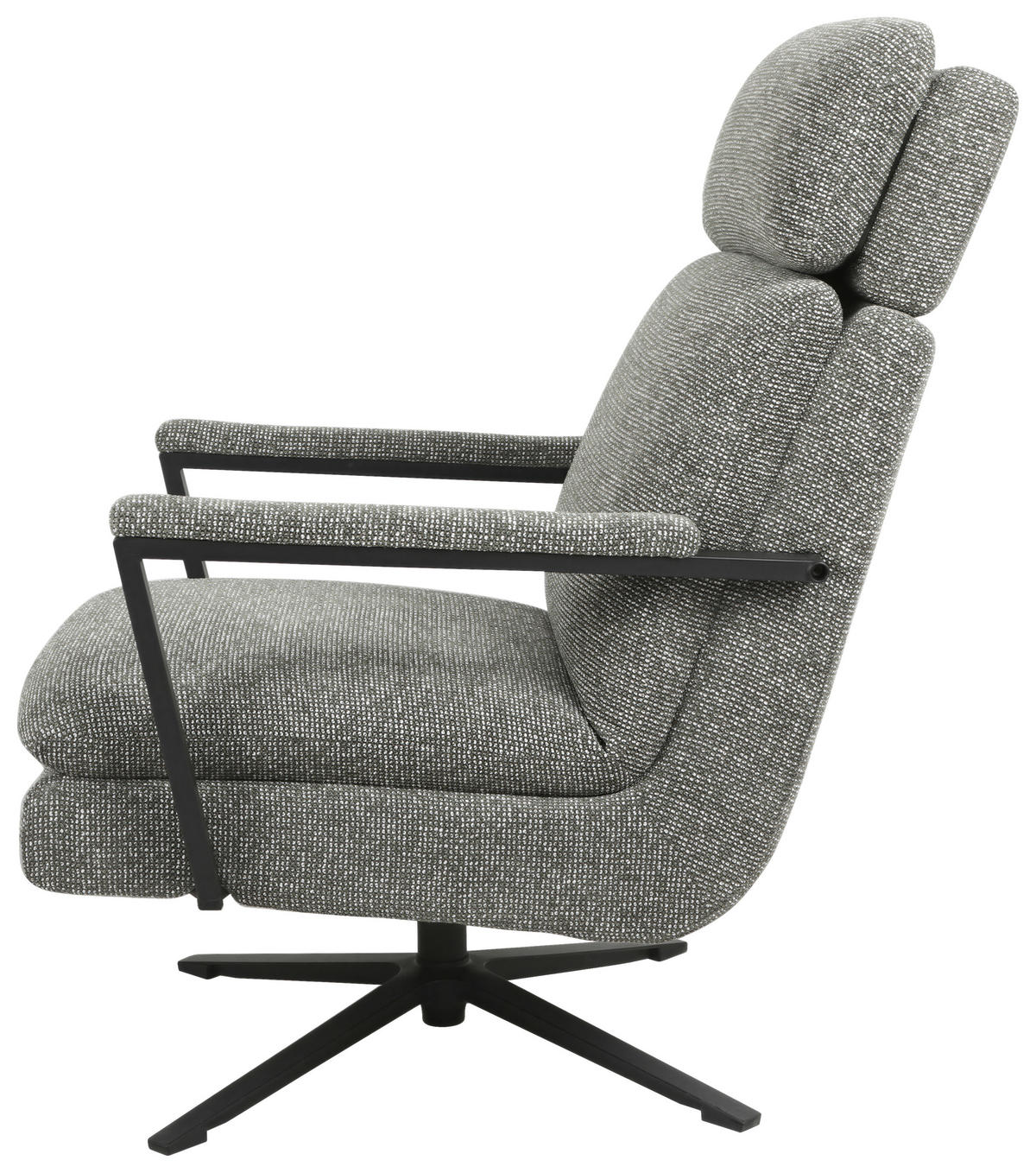 FOTEL - fekete/zöld, Basics, textil/fém (73/102/92cm) - Stylife