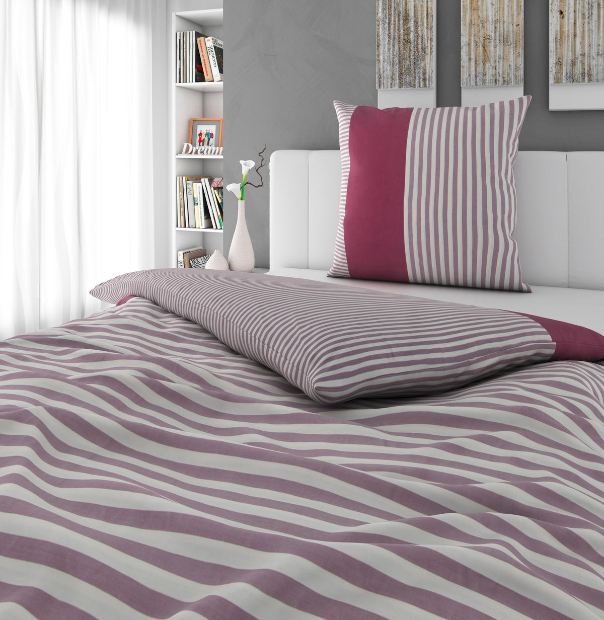 BETTWÄSCHE Rosia Satin 135/200 cm  - Lila, KONVENTIONELL, Textil (135/200cm) - Novel