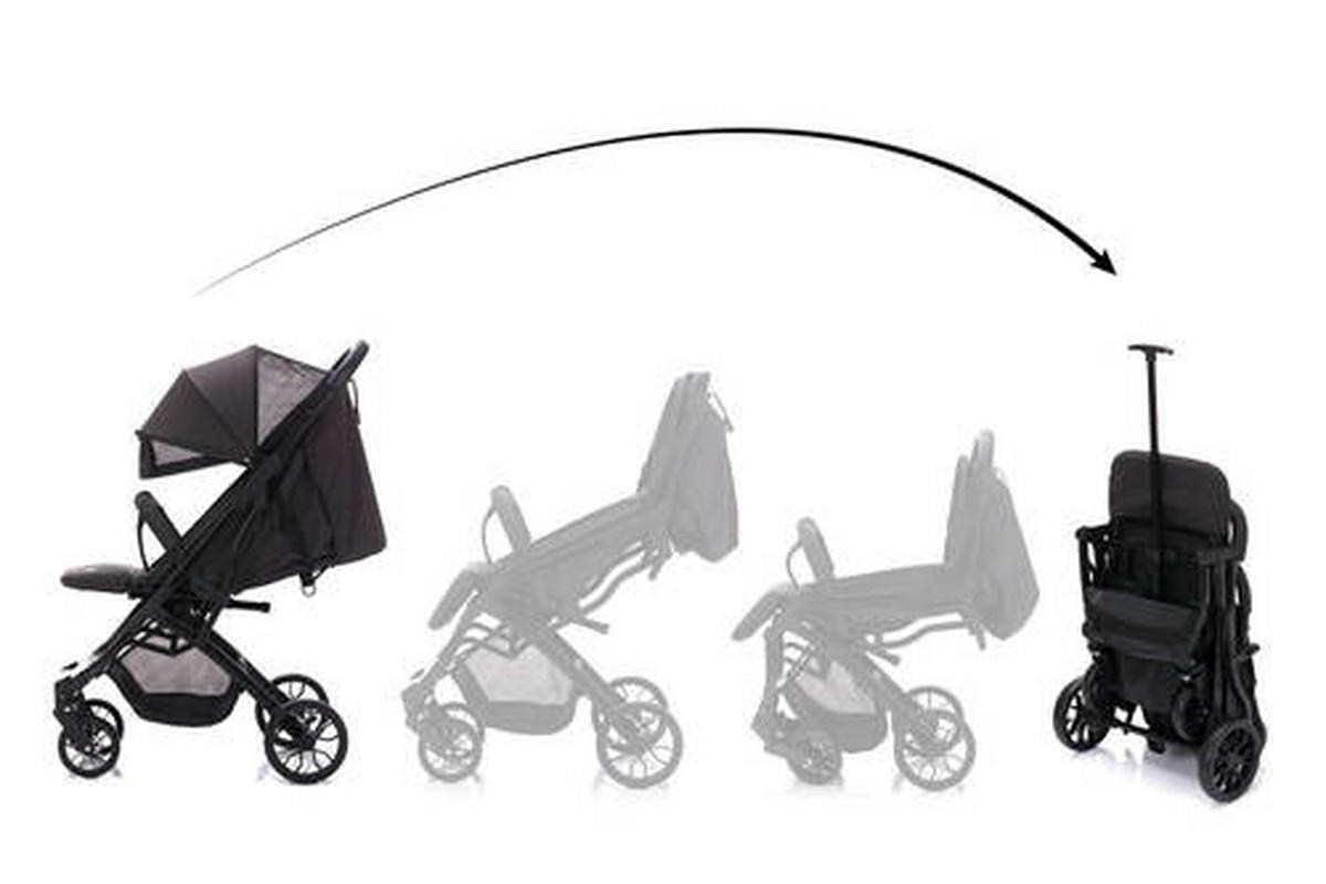 BUGGY Styler Elite  - Schwarz, Basics, Textil/Metall (105/70/51cm) - Fillikid