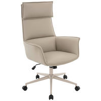 DREHSTUHL Lederlook Taupe  - Taupe, MODERN, Kunststoff/Textil (67/111-121/65cm) - Novel