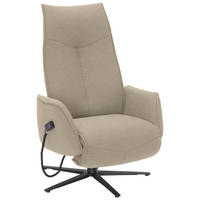 RELAXSESSEL in Textil Beige  - Anthrazit/Beige, Design, Textil/Metall (71/114/84cm) - Johann Jakob
