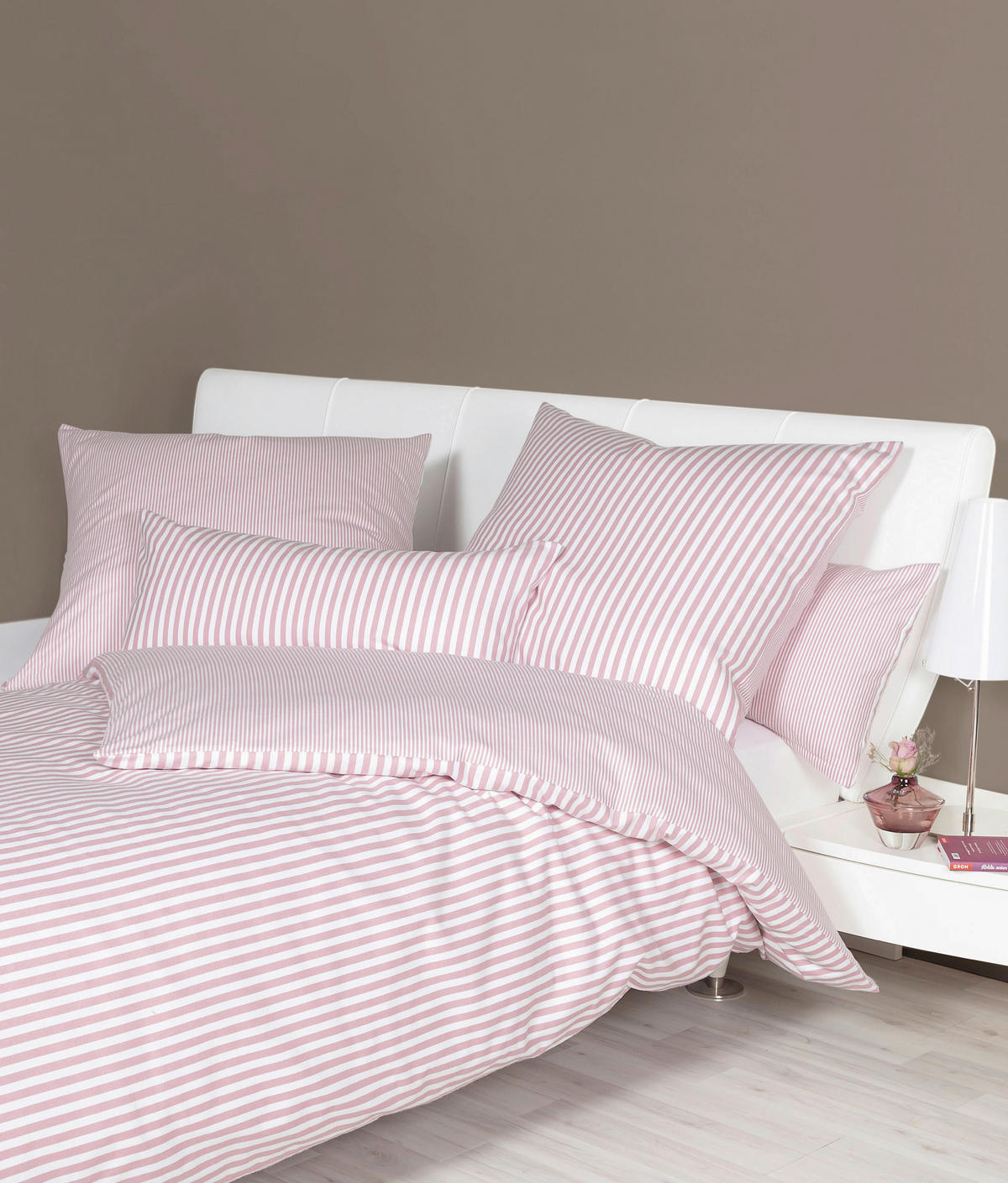 BETTWÄSCHE Flanell 135/200 cm  - Rosa/Weiß, Basics, Textil (135/200cm) - Janine