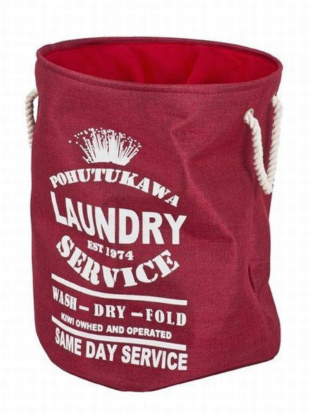 WÄSCHETONNE - Rot/Weiß, Design, Textil (42/54cm) - Carryhome