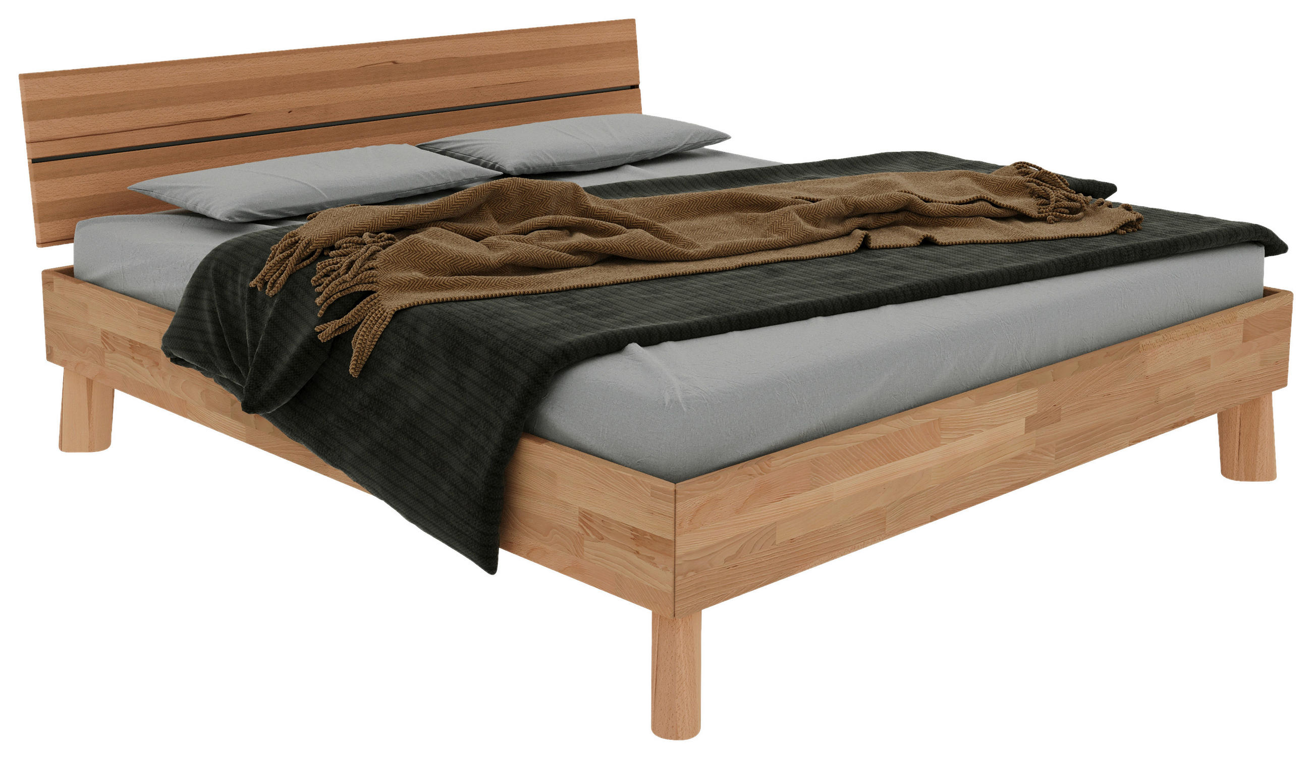 BETT 180/200 cm  in Naturfarben  - Naturfarben, MODERN, Holz (180/200cm) - MID.YOU