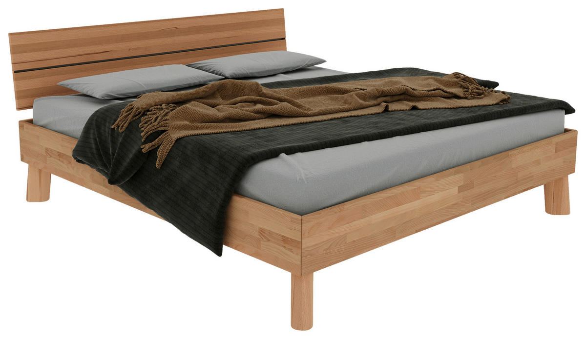 BETT 180/200 cm  in Naturfarben  - Naturfarben, MODERN, Holz (180/200cm) - MID.YOU