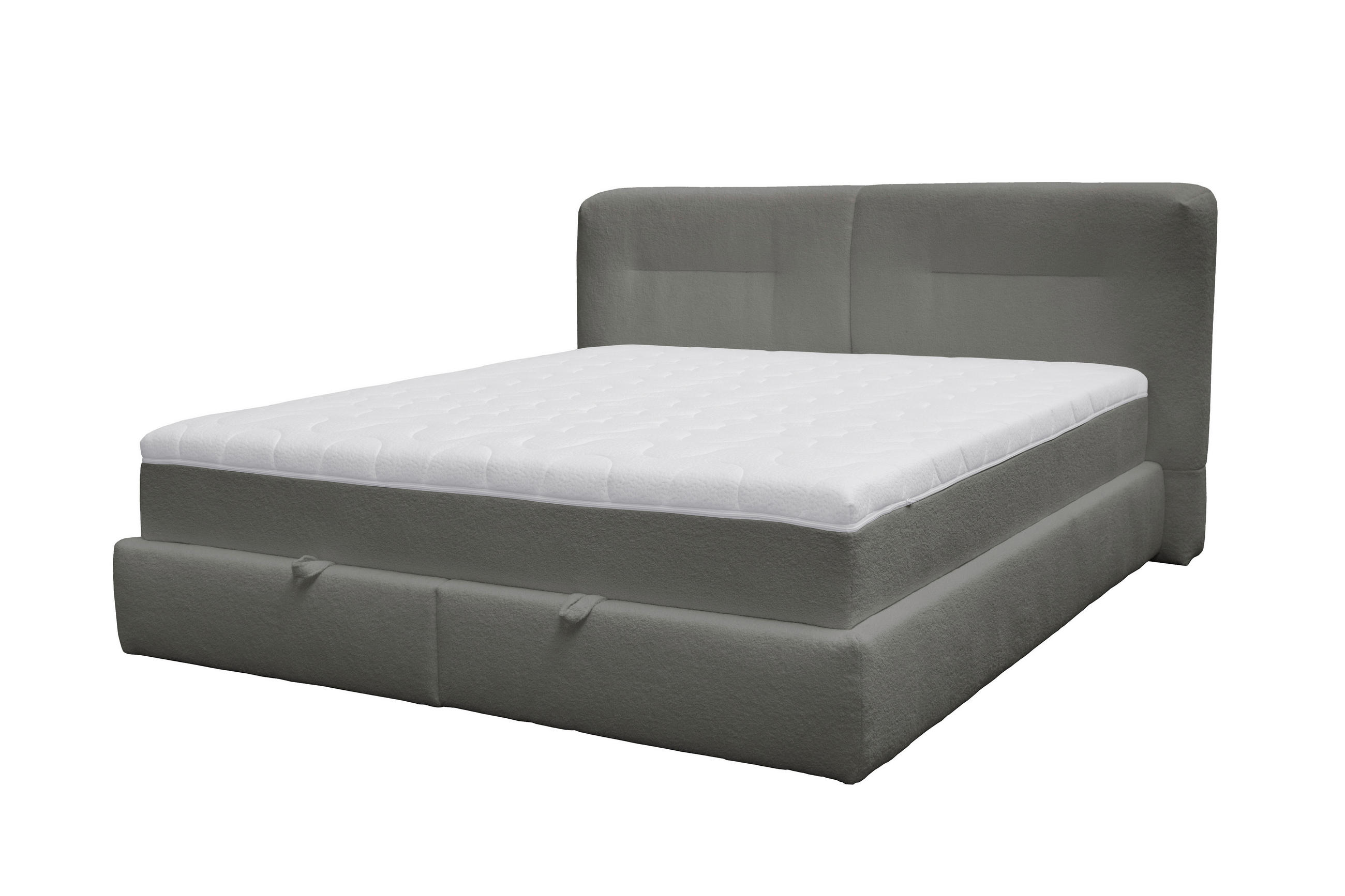 PAT BOXSPRING  in gri  - negru/gri, Modern, plastic/textil (204/108/227cm) - Esposa