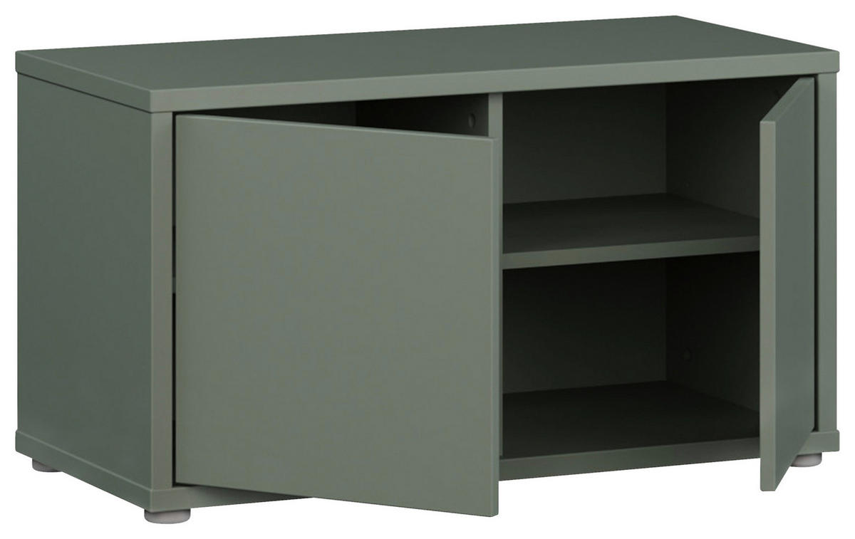 GARDEROBENBANK - Salbeigrün/Grau, MODERN, Kunststoff (74,5/41,5/34,9cm) - Carryhome