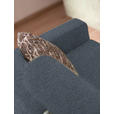 3-SITZER-SOFA in Flachgewebe Blau  - Chromfarben/Blau, Design, Textil/Metall (195/83/85cm) - Xora