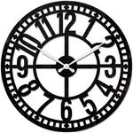 WANDUHR 60 cm   - Schwarz, LIFESTYLE, Metall (60cm) - Ambia Home