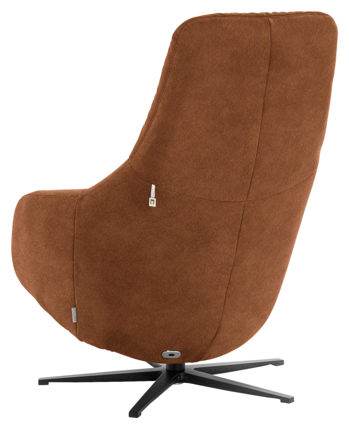 RELAXSESSEL in Textil Cognac  - Cognac/Schwarz, Design, Textil/Metall (77/108/95cm) - Chilliano
