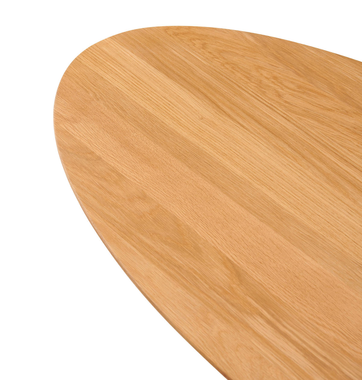 COUCHTISCH Eiche massiv oval Naturfarben, Schwarz  - Schwarz/Naturfarben, Design, Holz/Metall (120/44.5/60cm) - Livetastic