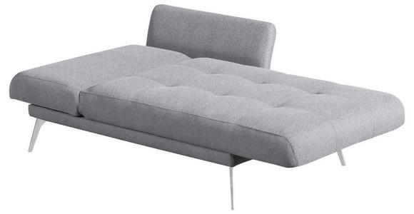 RÉCAMIERE Grau - Chromfarben/Grau, KONVENTIONELL, Textil/Metall (200/85/106cm) - Novel