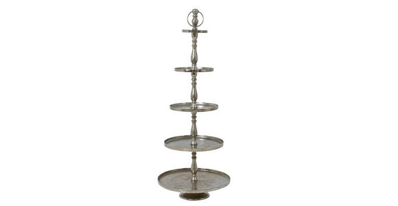 ETAGERE 5-stöckig - Silberfarben, Basics, Metall (61/139,75cm) - Ambia Home