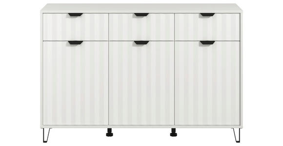 SIDEBOARD in 138/90,5/40 cm - Schwarz/Weiß, Basics, Holzwerkstoff/Metall (138/90,5/40cm) - Carryhome